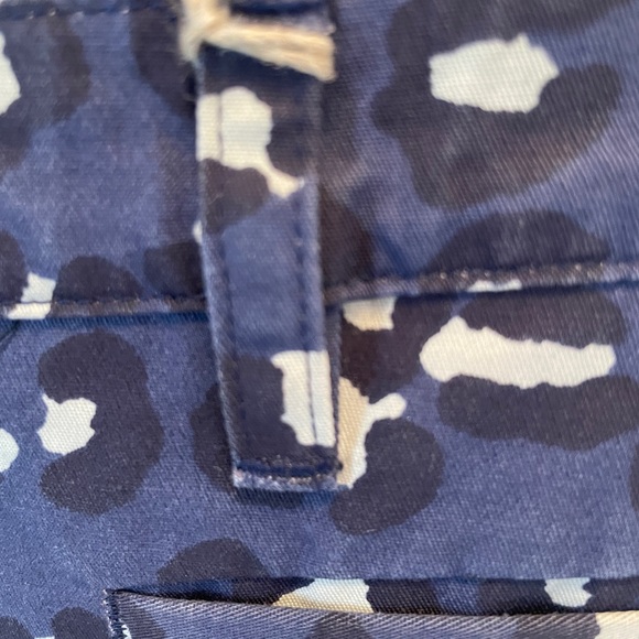 APC Rue Madame Paris 27 XS Cotton Blue Animal Print Straight Leg Jean Ankle Zip - Picture 5 of 12